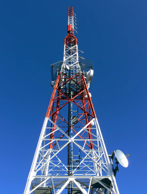 Station de base 4G 5G Région côtière Galvanisée à chaud Télécommunication Tour en acier d'angle